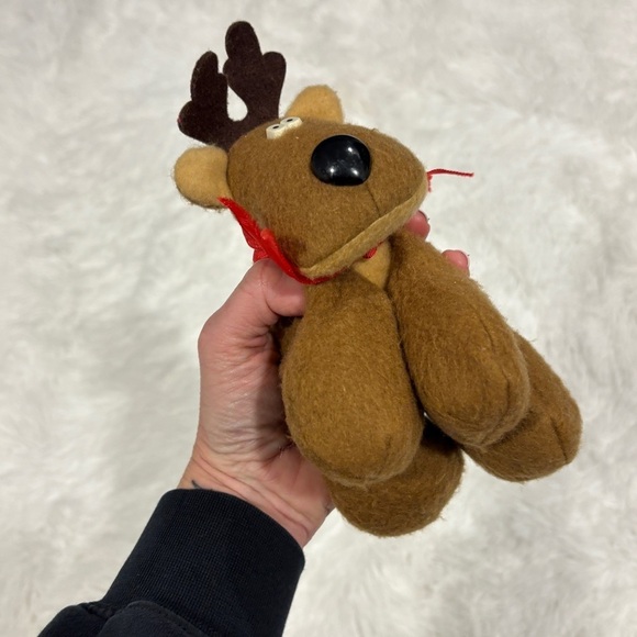 Hallmark Rodney The Reindeer Bean Plush Vintage 80’s - Picture 6 of 8
